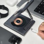 WiWU Geek 3 in 1 Wireless Charger Foldable Magnetic Suction Convenient 15W (Wi-W023) - Image 4