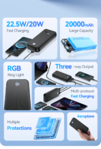 Rocoren 22.5W Fast Charging Power Bank 20000mAh - Image 4