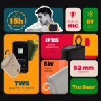 Noise Vibe 2 Portable 5W Wireless Bluetooth Speaker - Image 4