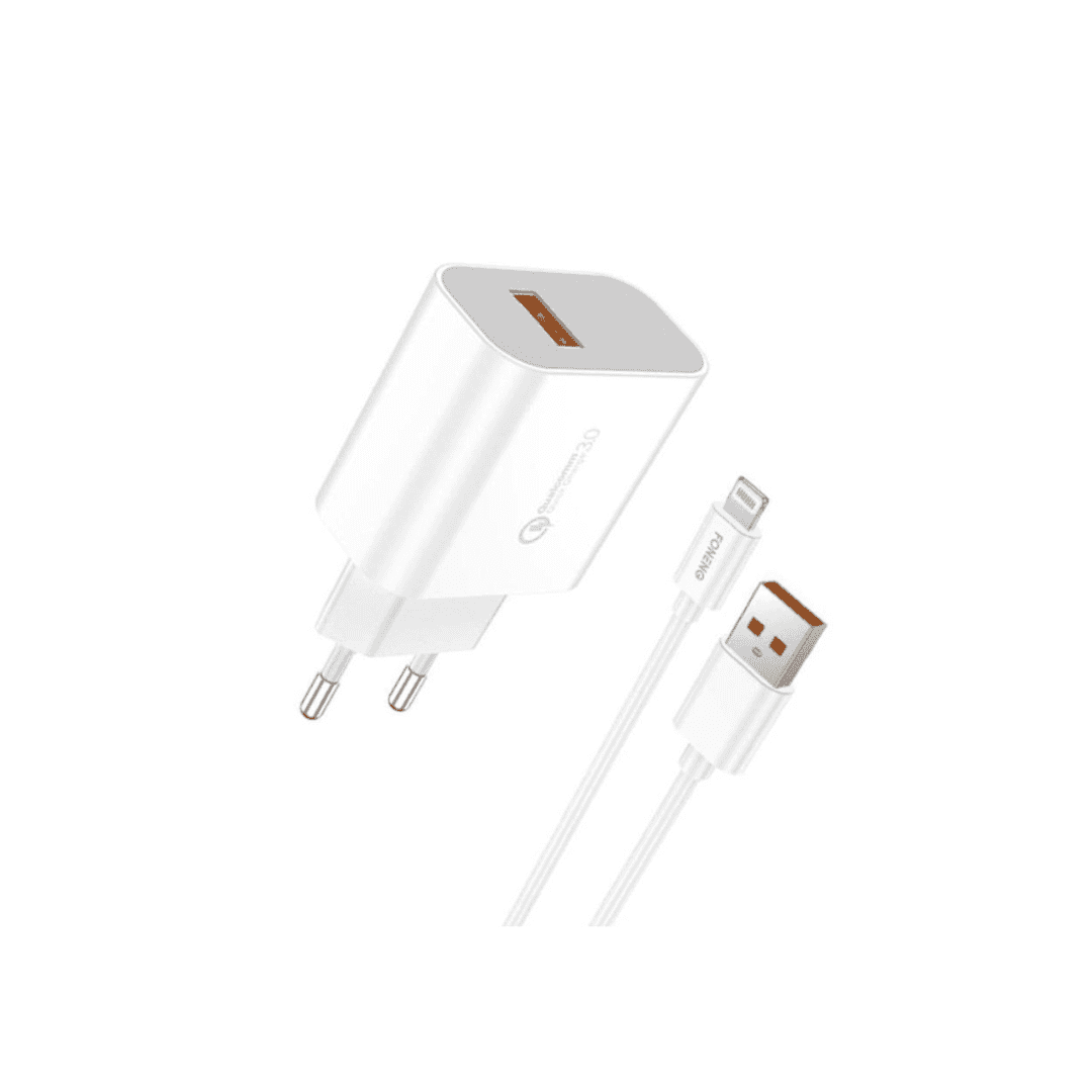 01HYD1PH8TWRQXSCP176GP1R4E FONENG 18W Fast Charger QC3 with Cable Type C 6A - Image 1