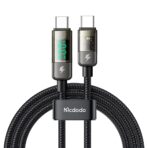 Mcdodo Digital Pro Auto Power Off Type-C to Type-C Transparent Data Cable 1.2m/4ft (CA-3610)
