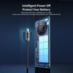 Mcdodo Digital Pro Auto Power Off Type-C to Type-C Transparent Data Cable 1.2m/4ft (CA-3610) - Image 3