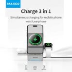 Maxco Geometry Series 3 in 1 Wireless Charger 15W Qi2 Certified (MW11) - Image 5