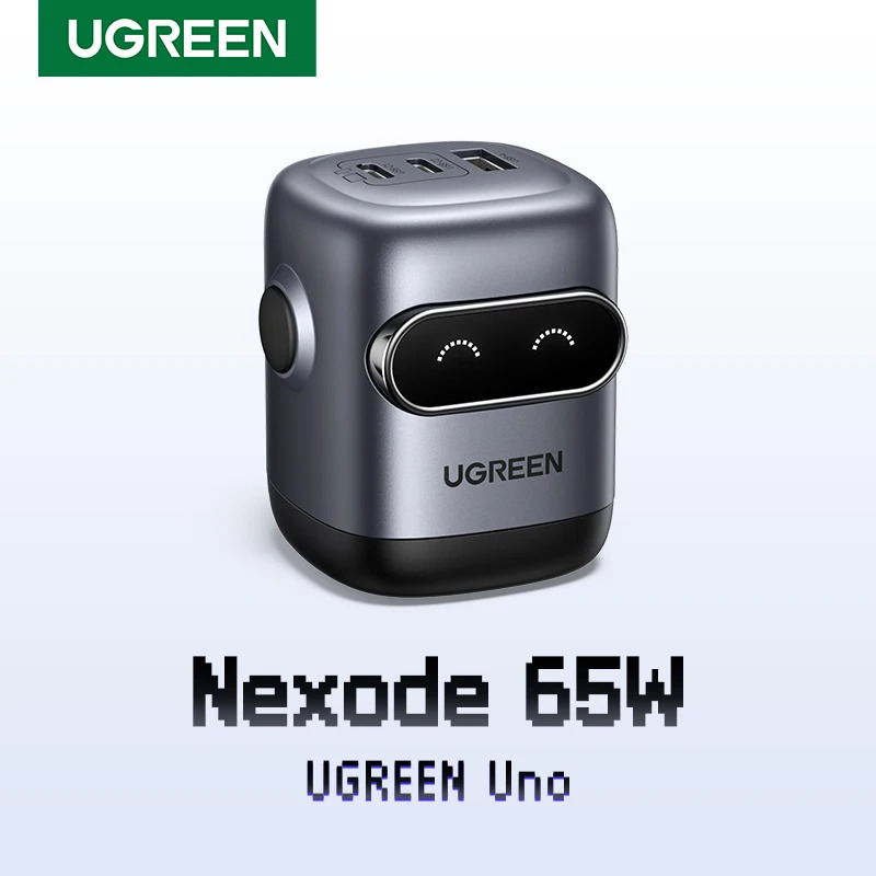 main-image-1 Ugreen UNO QPai 65W Robot GaN Charger - Image 1