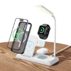 Usams Fast Wireless Charging Holder with Table Lamp for Qi-enabled Smartphones 15W 10W 7.5W 5W (US-CD195) - Image 2