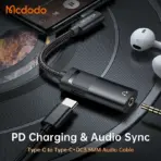 Mcdodo 60W Type-C to Type-C with DC 3.5MM Audio Adapter (60W PD) - Image 2