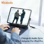 Mcdodo 60W Type-C to Type-C with DC 3.5MM Audio Adapter (60W PD) - Image 4