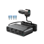 Joyroom 154W Car Cigarette Lighter Adapter with 3 Sockets + 6 ports (PD+QC3.0+USB*4) - JR-CL06