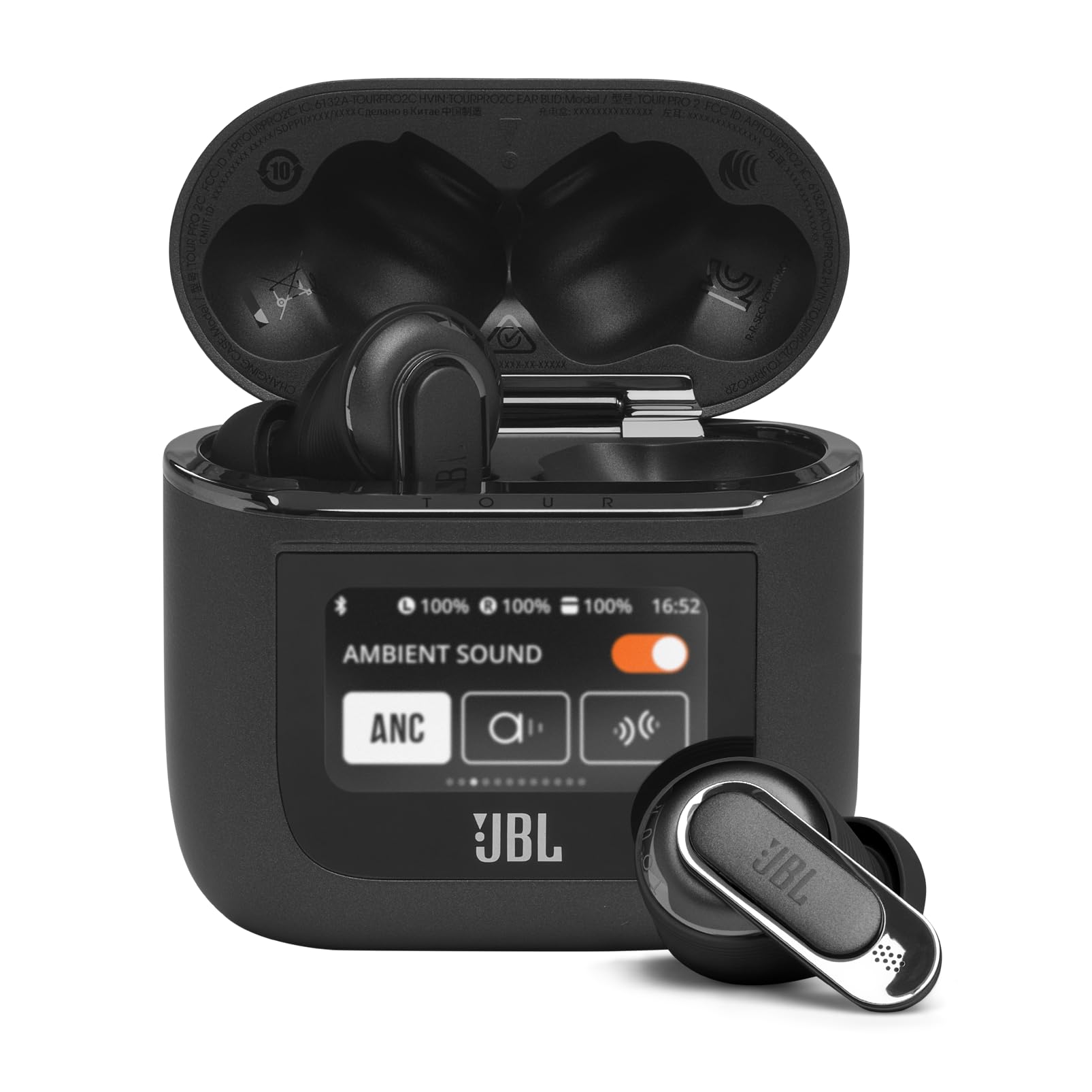 Version 1.0.0 JBL Tour Pro 2 TWS Noise Cancelling Earbuds with Smart Charging Case - Image 1