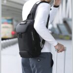 BANGE Anti-theft TSA Lock Crossbody Bag Waterproof Chest Pack with External USB Port (BG-7082) - Image 2