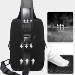 BANGE Anti-theft TSA Lock Crossbody Bag Waterproof Chest Pack with External USB Port (BG-7082) - Image 5