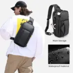BANGE Breathable Waterproof Shoulder Chest Bag (BG-7566) - Image 4