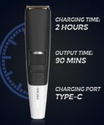 One Plus Gold Titanium Coated Blade Professional Rechargeable Cordless Beard Hair Comb Kit (OP-13) - Image 8