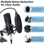 MAONO Condenser Microphone Kit Podcast Mic with Boom Arm Microphone Stand (AU-A03) - Image 4