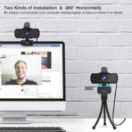 Fifine 1440p PC Webcam with Mic and Tripod Stand (K420) - Image 2