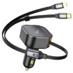 Hoco Clever 2-in-1 PD30W Car Charger with Retractable Cable (NZ13) - Image 4