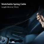 USAMS C22 3.4A Dual USB Car Charger with 3-in-1 Spring Cable (US-CC119) - Image 3