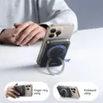 Joyroom 10000mAh Magnetic Wireless Powerbank with Ring Holder (JR-PBM12) - Image 7