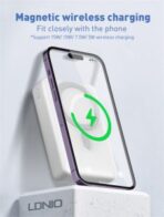 LDNIO 20000mAh Magnetic Wireless Power Bank (PQ18) - Image 5