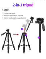 Jmary Professional Tripod (KP-2254) - Image 5