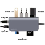 Momax One Link 8-in-1 USB C Expander PD 60W Charging HDMI 4K (DHC6E) - Image 2