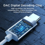 Joyroom Metal Type-C Earphone DAC Original Built In Supports All Phone (JR-EC06) - Image 3