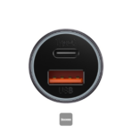Baseus Golden Contactor Max Dual Fast Charger Car Charger U+C 60W - Image 3