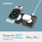 Momax Q.Mag Go 20W 2-in-1 Wireless Charger with MagSafe (UD30) - Image 2