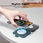 Momax Q.Mag Go 20W 2-in-1 Wireless Charger with MagSafe (UD30) - Image 8