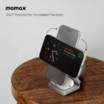Momax Q2.Mag Go Qi2 3-in-1 Magnetic Wireless Charging Stand - Image 6