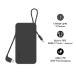 Momax 1-Power Vital+ Power Bank 20000mAh With Dual Built-In USB-C Cables - Image 4