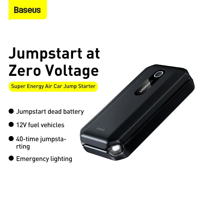 main-image-5 Baseus 1000A Jump Starter, Super Energy Air Car Jump Starter Built-in 10000mAh Power Bank - Image 1