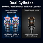 Baseus EnergyPump Mega Series Dual Cylinder Wireless Inflator - Image 7