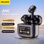 Awei T56 ANC Premium Earbuds With Display (6 Months Dealer Warranty)