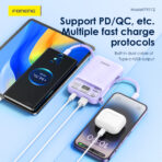 Foneng PX112 10000mAh Magnetic Wireless Power Bank with 2 Built-in Cables 22.5W (12 Months Dealer Warranty) - Image 6