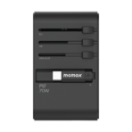 Momax 1-World+ 70W GaN 3-Port + AC Travel Adapter with Retractable USB-C Cable - Image 9
