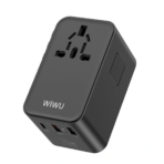 WiWU Travel Universal Adapter 70W GaN Charger International Charger Adapter with Cable - Image 5