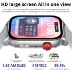 Colmi P78 Smartwatch 1.95'' HD AMOLED Display with Flashlight - Image 3