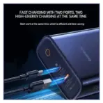 Baseus Semi Transparent 22.5W 20000mAh Digital Display Power Bank PPTSZ20 - Image 2