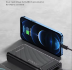 Awei P6K 20000mAh Mini Portable Dual USB Polymer Power Bank - Image 2