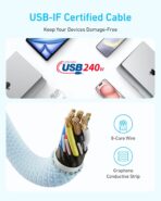 Anker Zolo 240W Type-c to Type-c Cable for iPhone 16 Series,MacBook 1.5M - Image 6