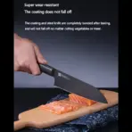 Xiaomi Huohou Cool Black Non-Stick Stainless Steel Knife Set (2pcs) - Image 9