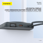 FONENG 10000mAh Magnetic Wireless Power Bank with Built-in Cable & Stand 22.5W - PX119 (12 Months Dealer Warranty) - Image 7