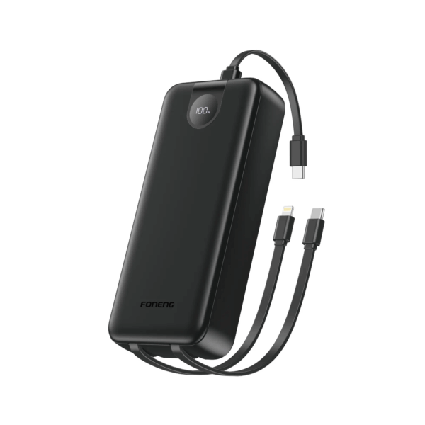 Foneng PX107 20000mAh Power Bank with 3 Built-in Cable Fast