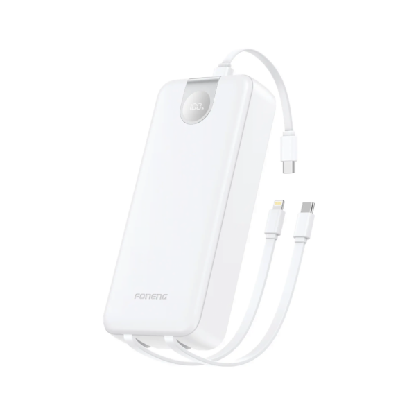 Foneng PX107 20000mAh Power Bank with 3 Built-in Cable Fast