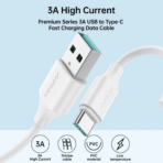 Joyroom USB-A to Type-C Fast Charging Data Cable - 25cm - Image 3