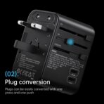 ROCK T62 35.5W Universal Adapter Plug PD Fast Charger Power Adapter - Image 3