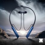 Valdus VS-73 55Hrs Battery Magnetic On/Off Neckband with Notification Vibration Dark Blue - Image 2