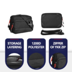 WiWU Essen 2 in 1 Crossbody Bag Travel Pouch Compact Lightweight Water Resistant Organizer Bag with Large Capacity for Travel and Daily Use - Image 7