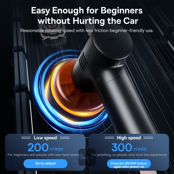 Baseus NEOPower Mini Car Waxer Lite Polishing Machine Cordless Adjust Speed Automotive Polisher